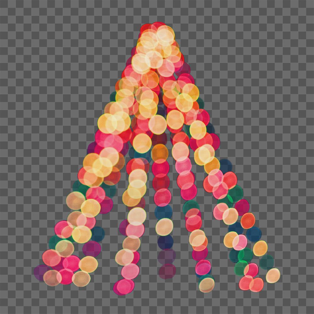 Christmas lights png, isolated object, transparent background