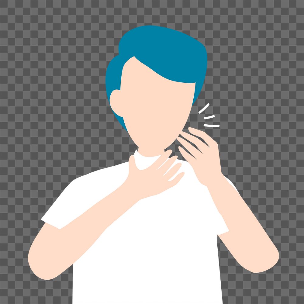 Coughing man covid-19 png illustration, transparent background