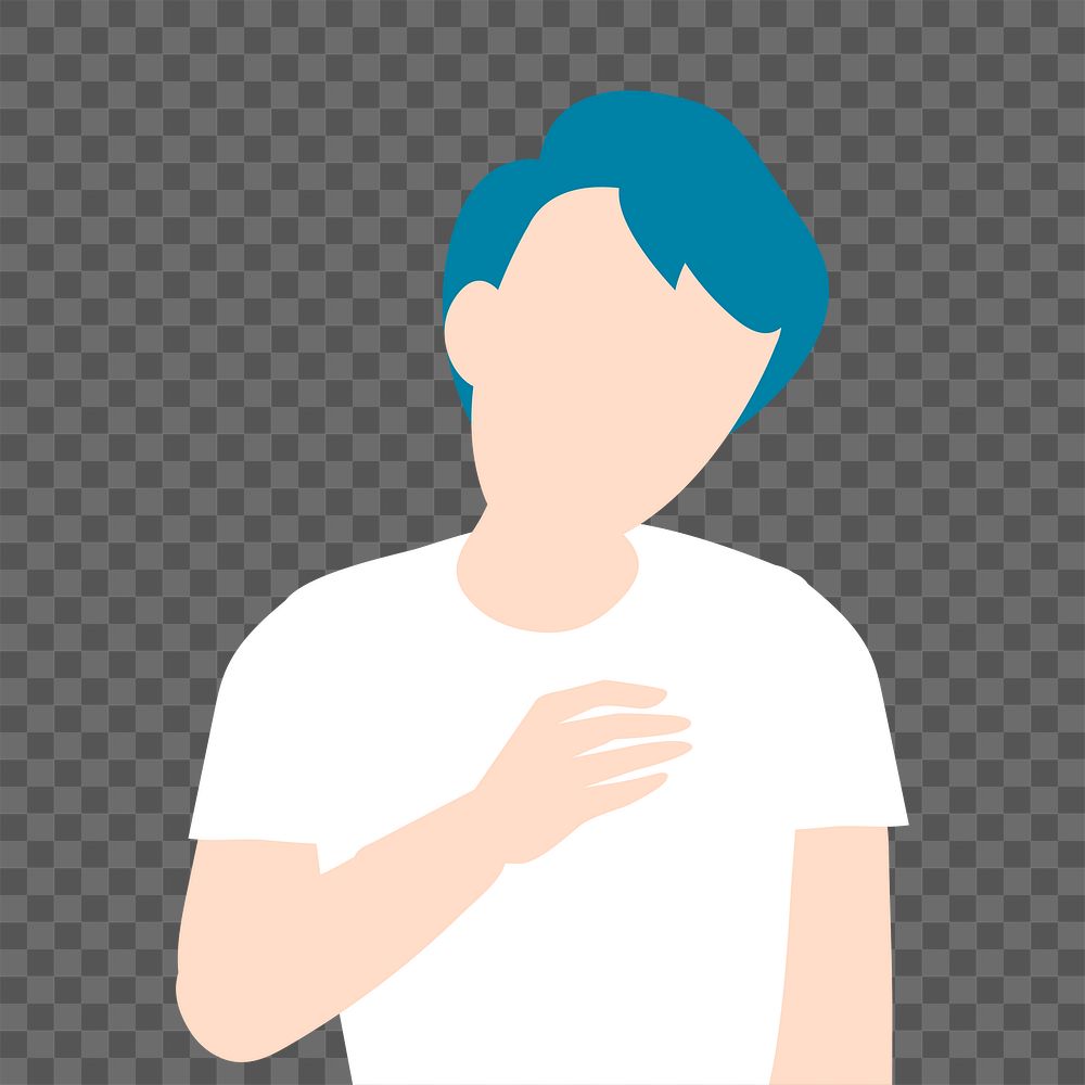 Breathing difficulty png illustration, transparent background