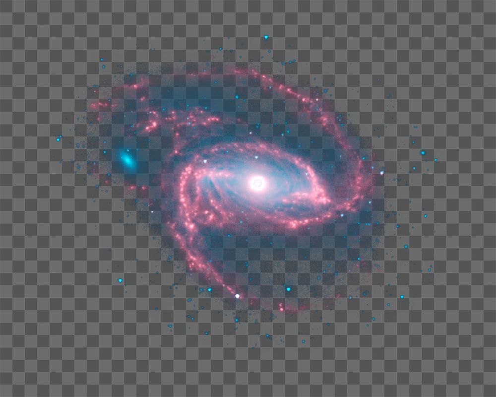 Galaxy png collage element on transparent background