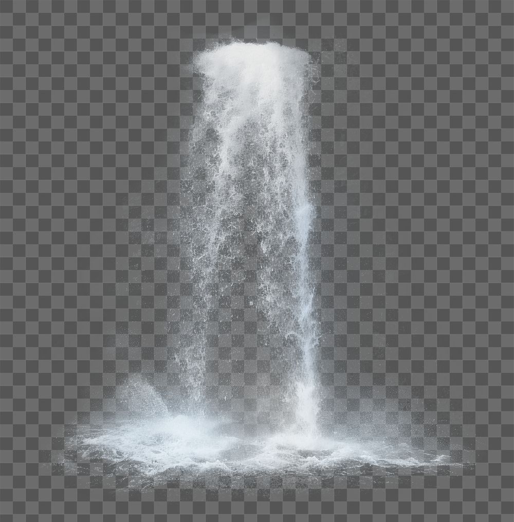 PNG Waterfall nature effect, transparent background. AI generated image by rawpixel.
