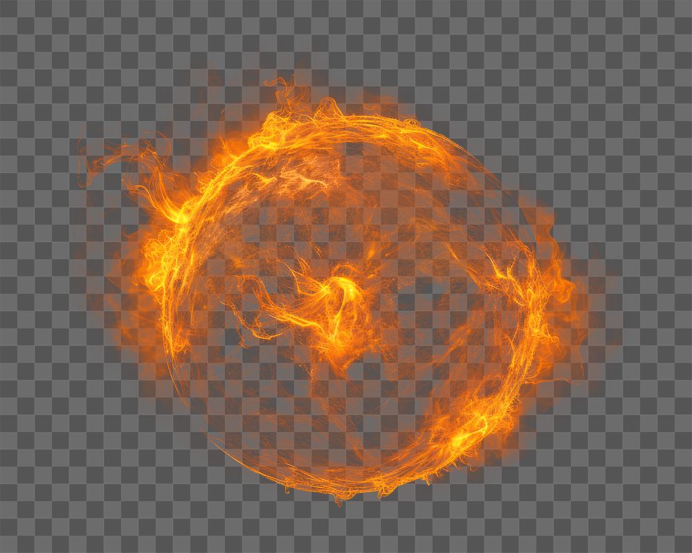Fire flame effect png, transparent background