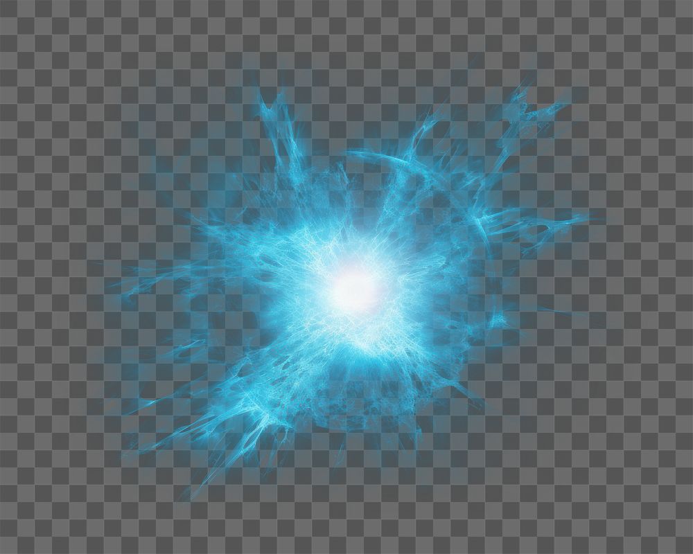 Blue light effect png, transparent background