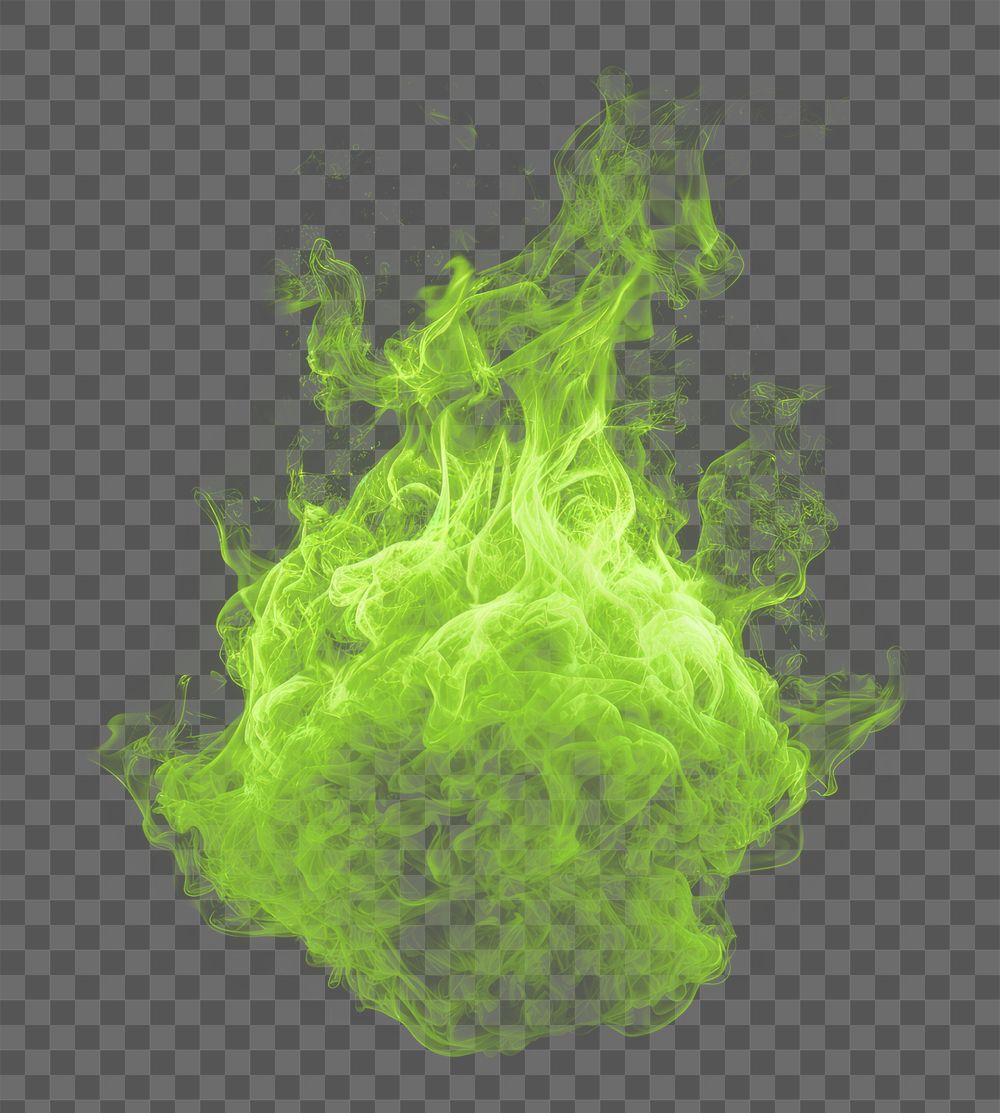 PNG Green fire smoke black background accessories. .