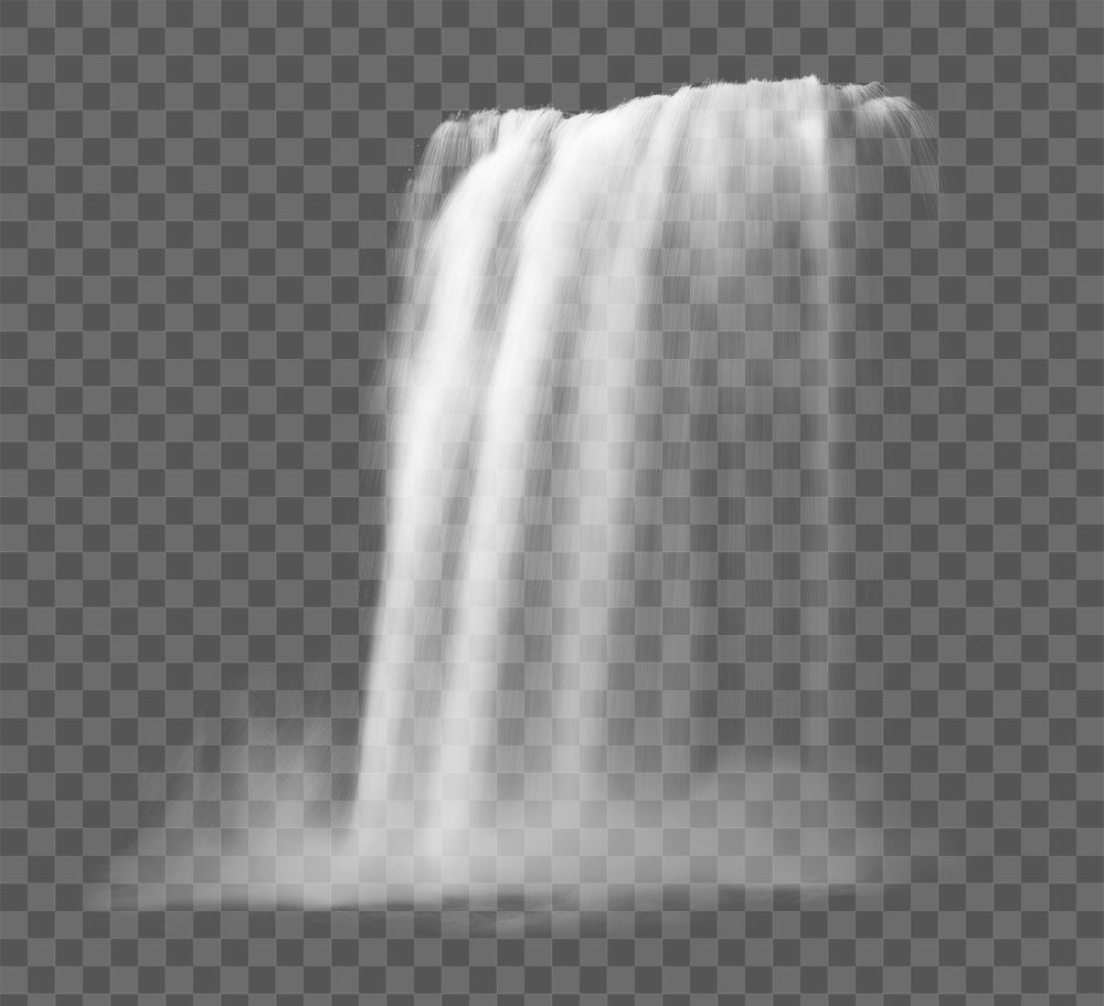 PNG Waterfall effect, transparent background. AI generated image by rawpixel.