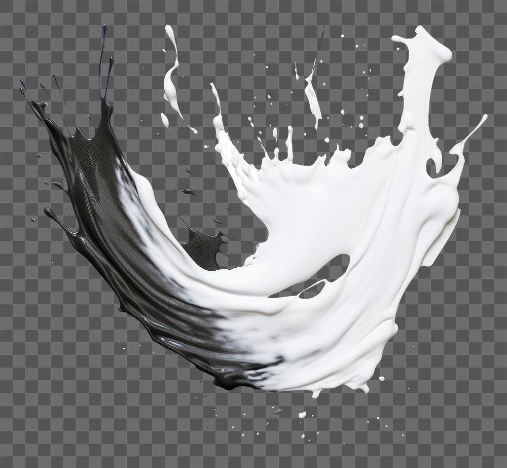 PNG Simple real a Splattered paint splattered white milk. AI generated Image by rawpixel.