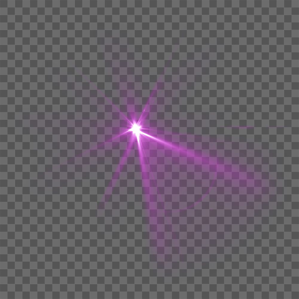 Sunburst png pink light effect sticker, transparent background