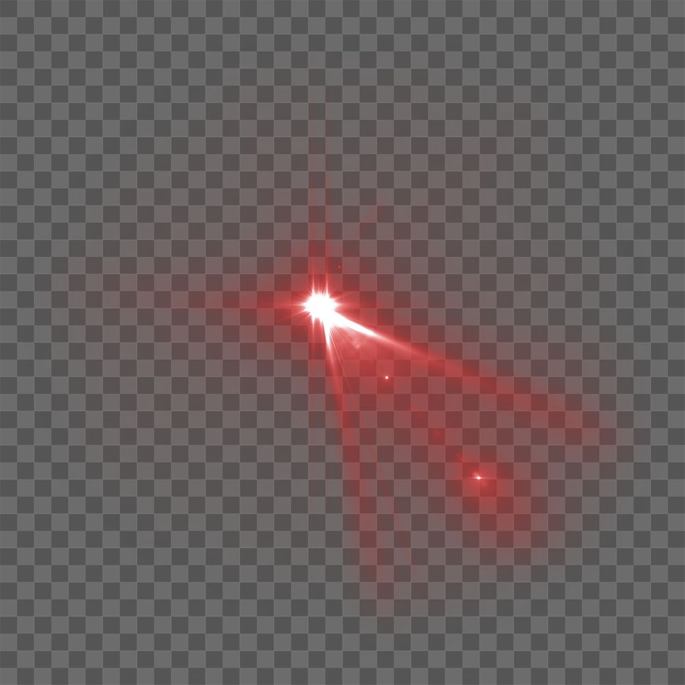 Sunburst png red light effect sticker, transparent background