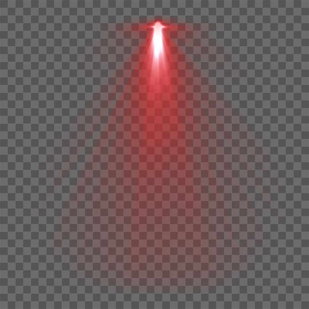 Ray lens flare png red light effect sticker, transparent background