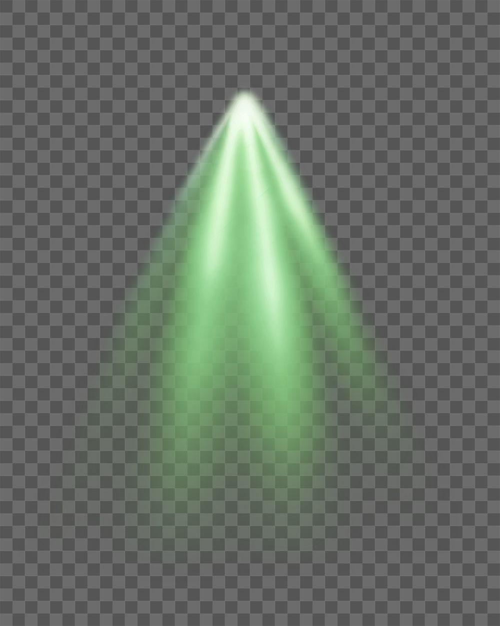 Ray lens flare png green light effect sticker, transparent background