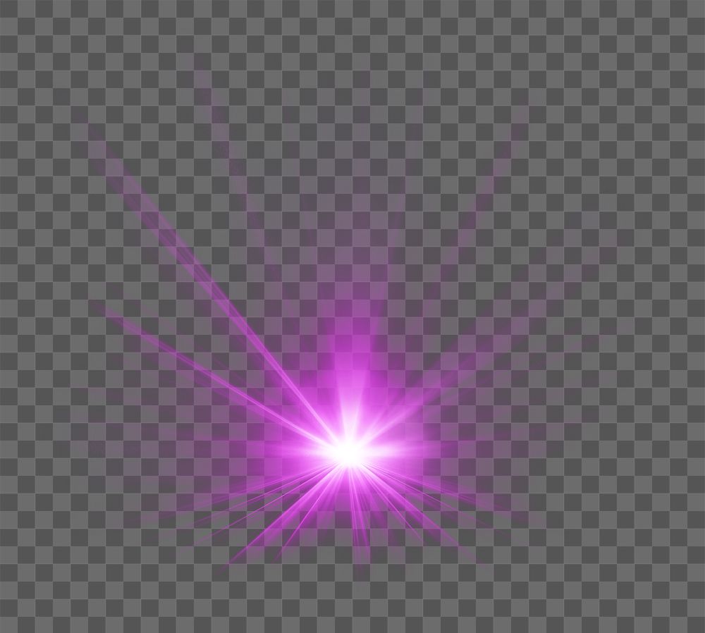 Sunburst png pink light effect sticker, transparent background