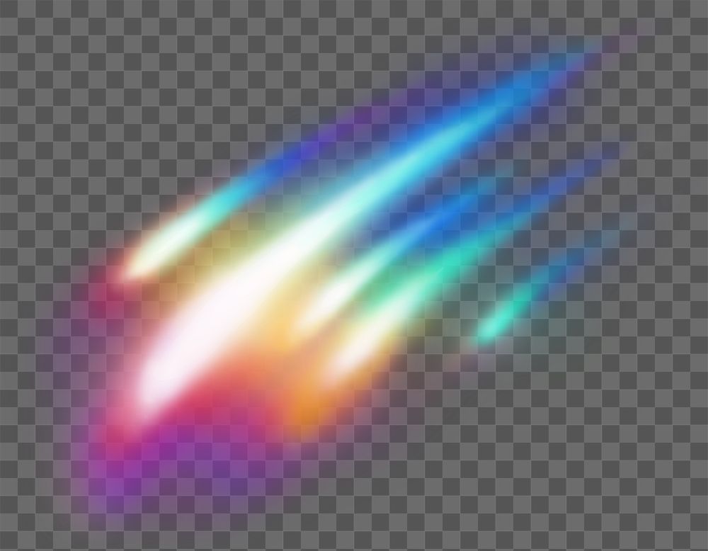 Rainbow png lens flare light effect sticker, transparent background