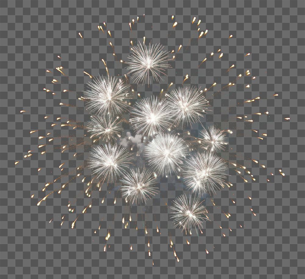 PNG Winter firework fireworks black background illuminated