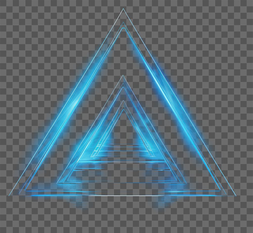 PNG Triangle technology light night. AI generated Image by rawpixel.