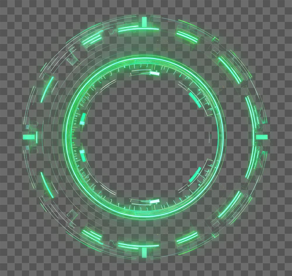PNG Circle shape light technology green. 