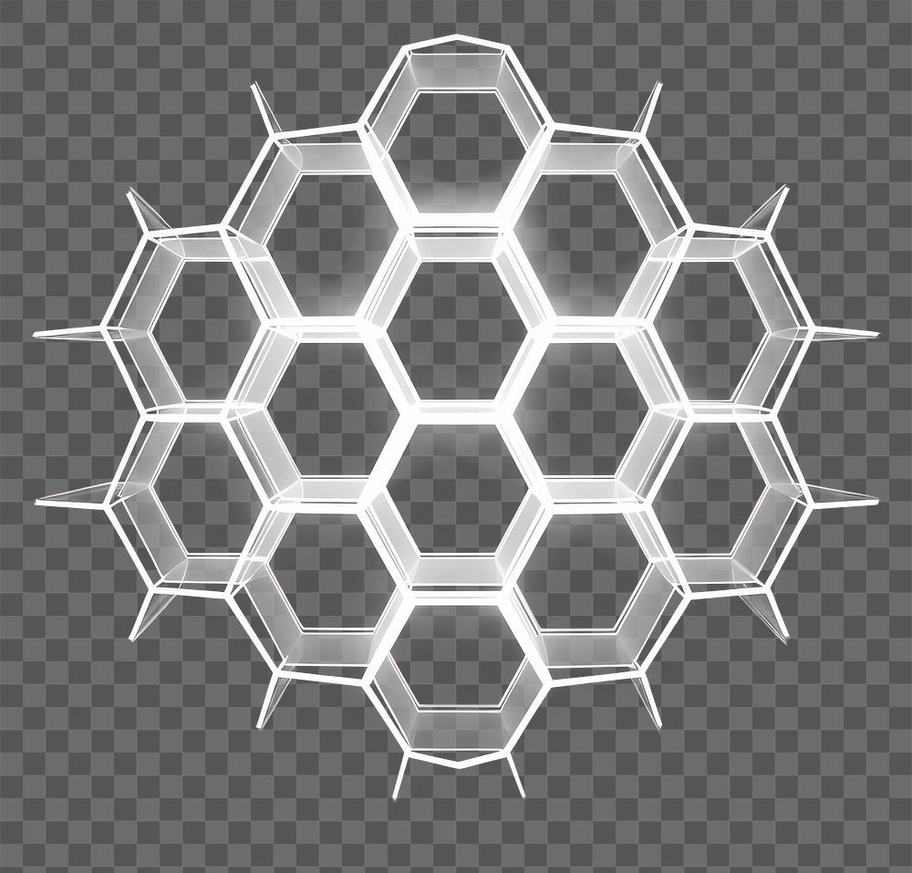 PNG Hexagon radius technology hexagon pattern. AI generated Image by rawpixel.