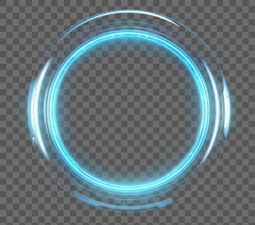 PNG Circle abstract shape light technology blue. AI generated Image by rawpixel.