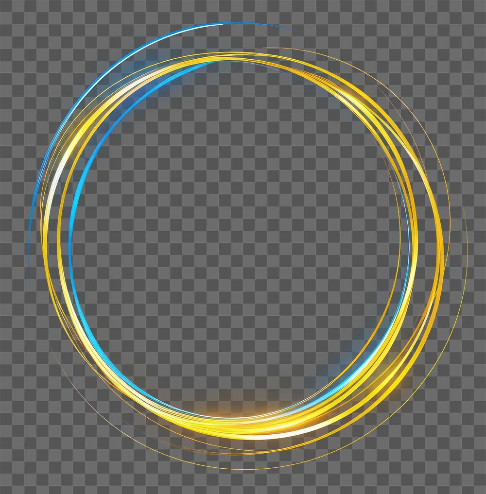 PNG Circle abstract shape technology yellow light. AI generated Image by rawpixel.