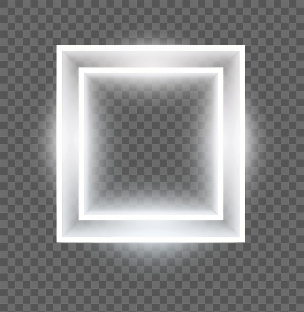 PNG Square abstract shape light lighting black. AI generated Image by rawpixel.