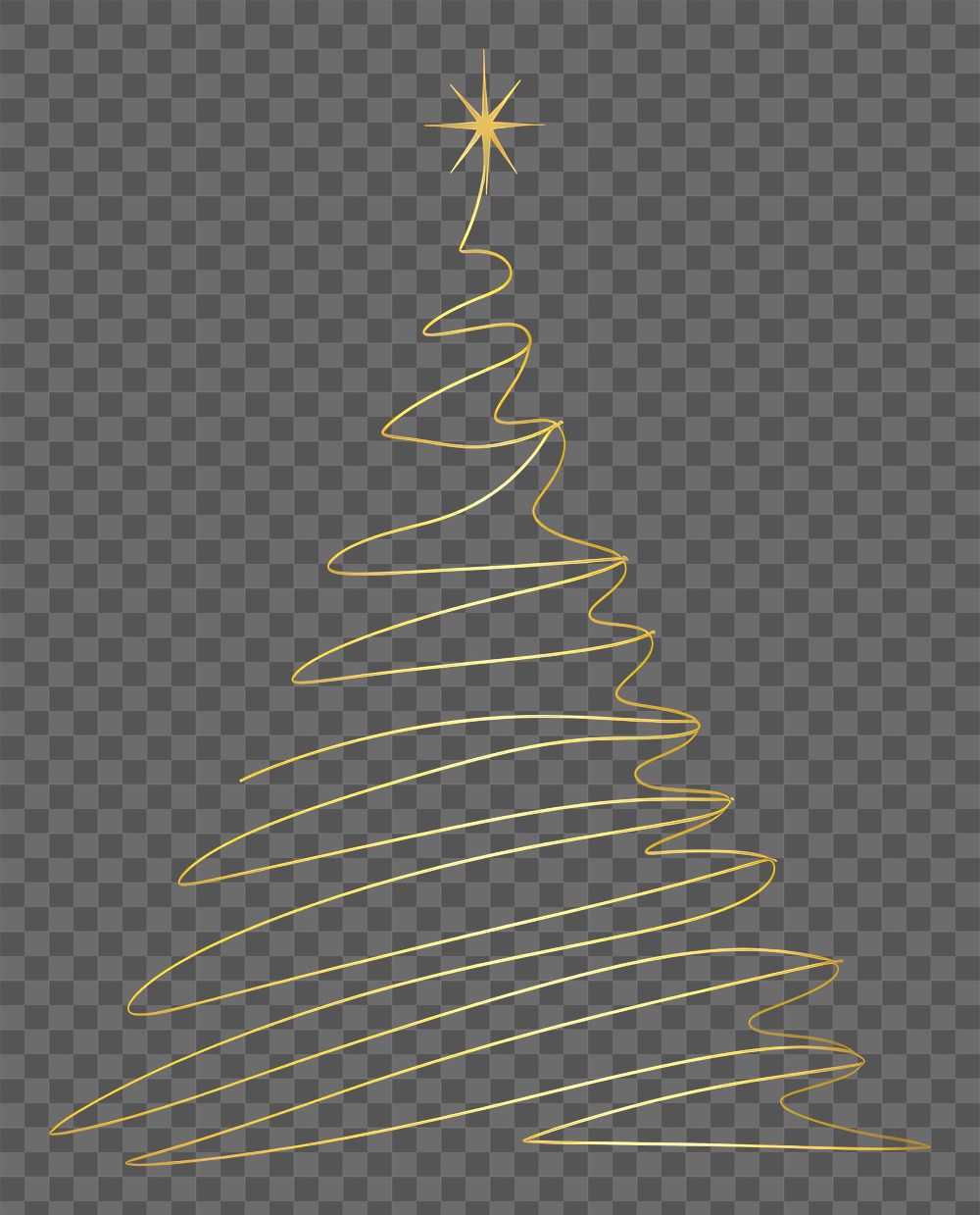 PNG  Christmas line tree christmas tree