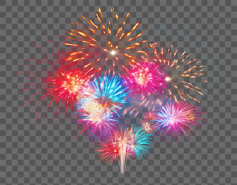PNG Fireworks effect black background illuminated celebration. AI generated Image by rawpixel.