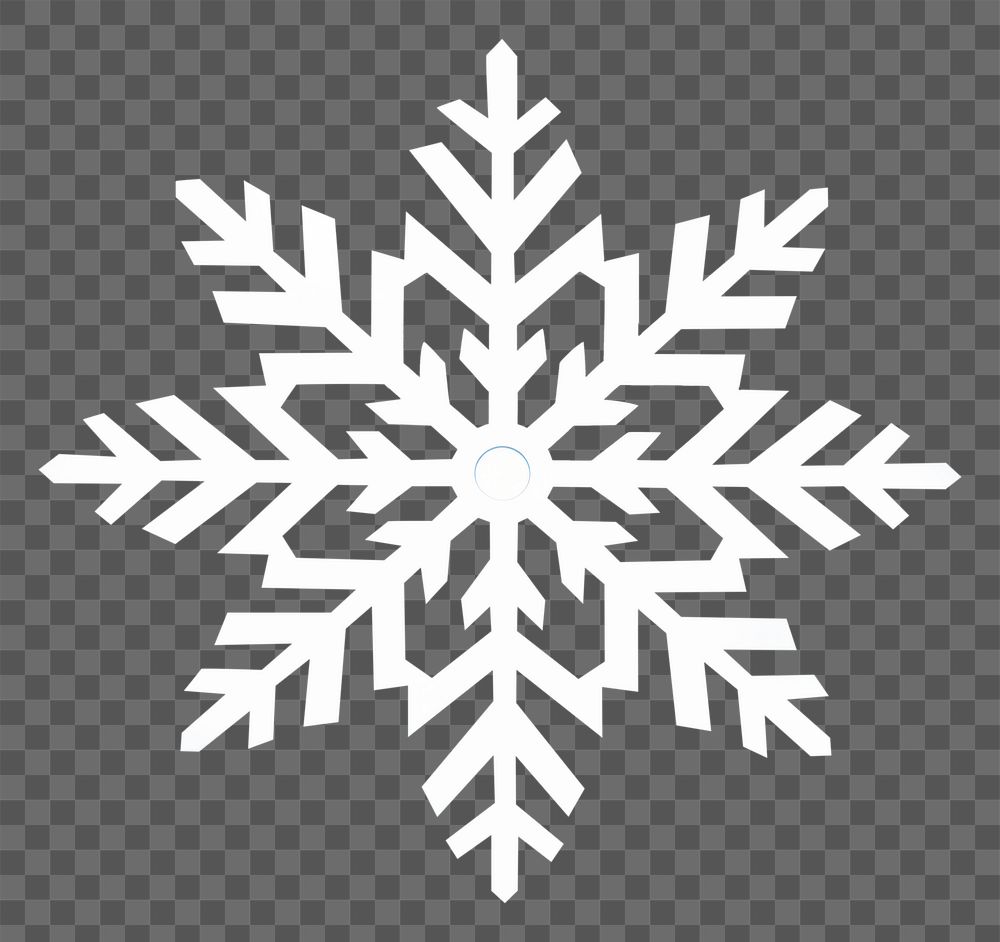 PNG Snowflake white paper white background. AI generated Image by rawpixel.