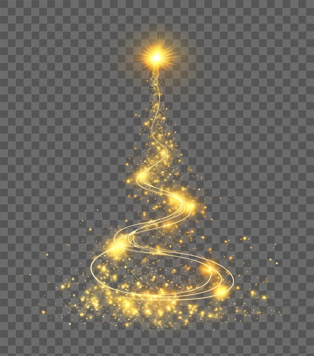 PNG Magic Christmas tree christmas lighting night. AI generated Image by rawpixel.