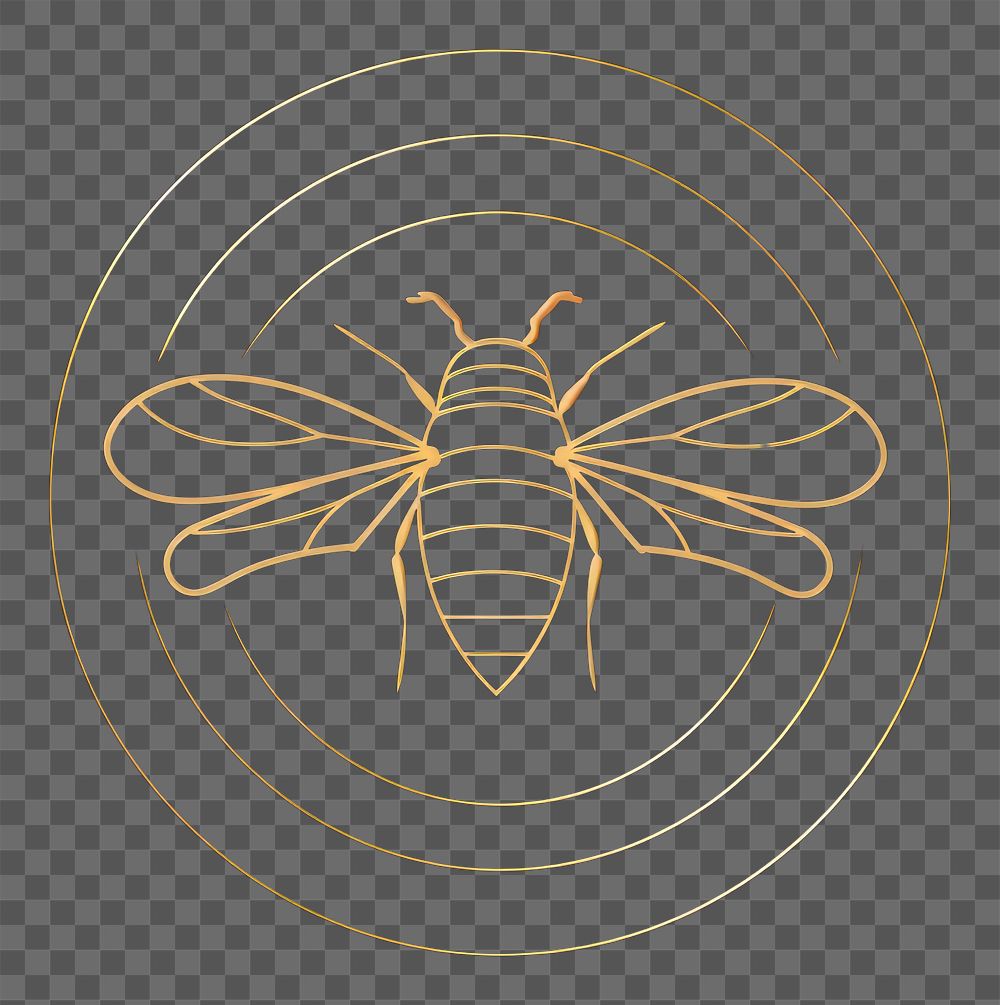 PNG Bee animal nature symbol. AI generated Image by rawpixel.