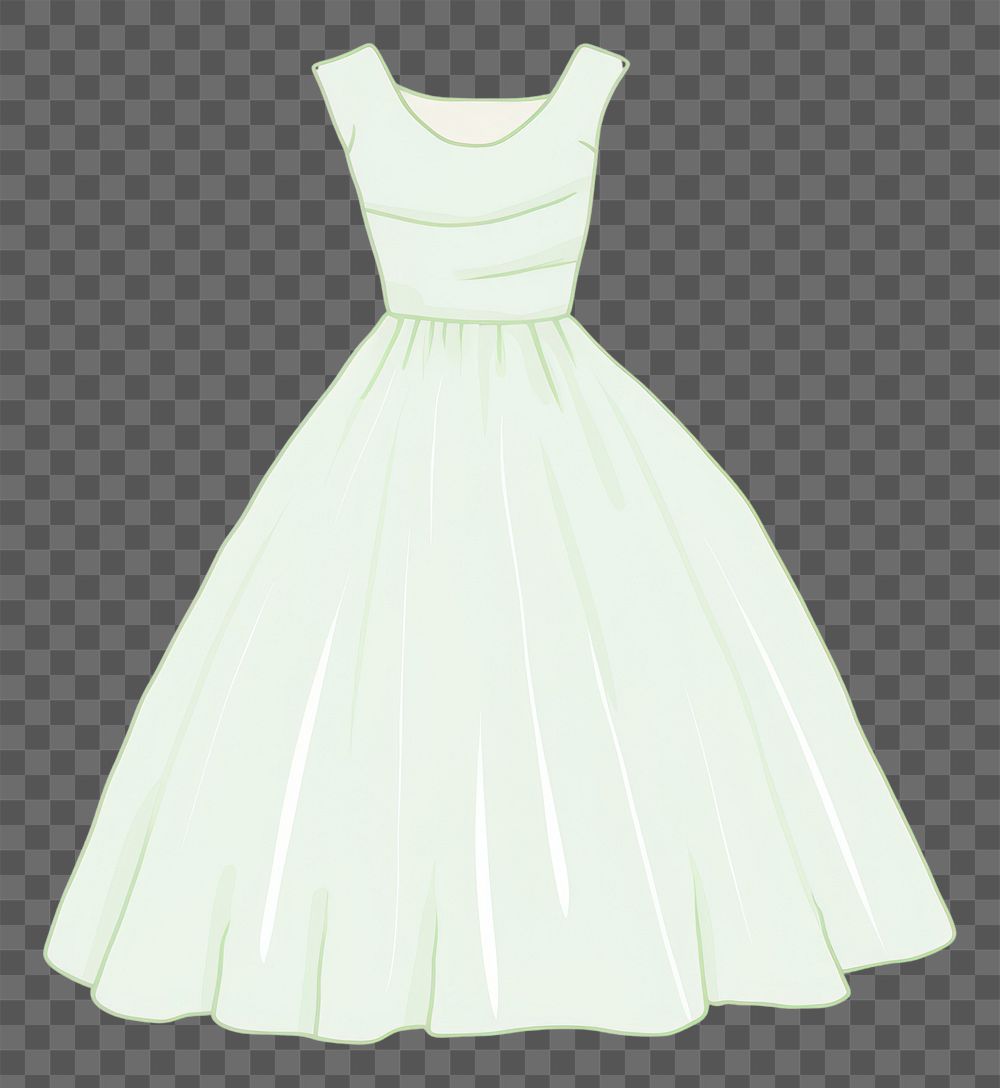 PNG  Dress fashion cartoon wedding. AI generated Image by rawpixel.