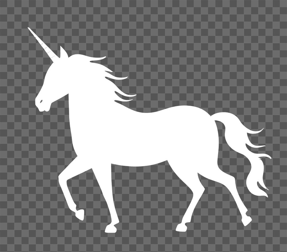 PNG Sillouette unicorn animal mammal horse. AI generated Image by rawpixel.