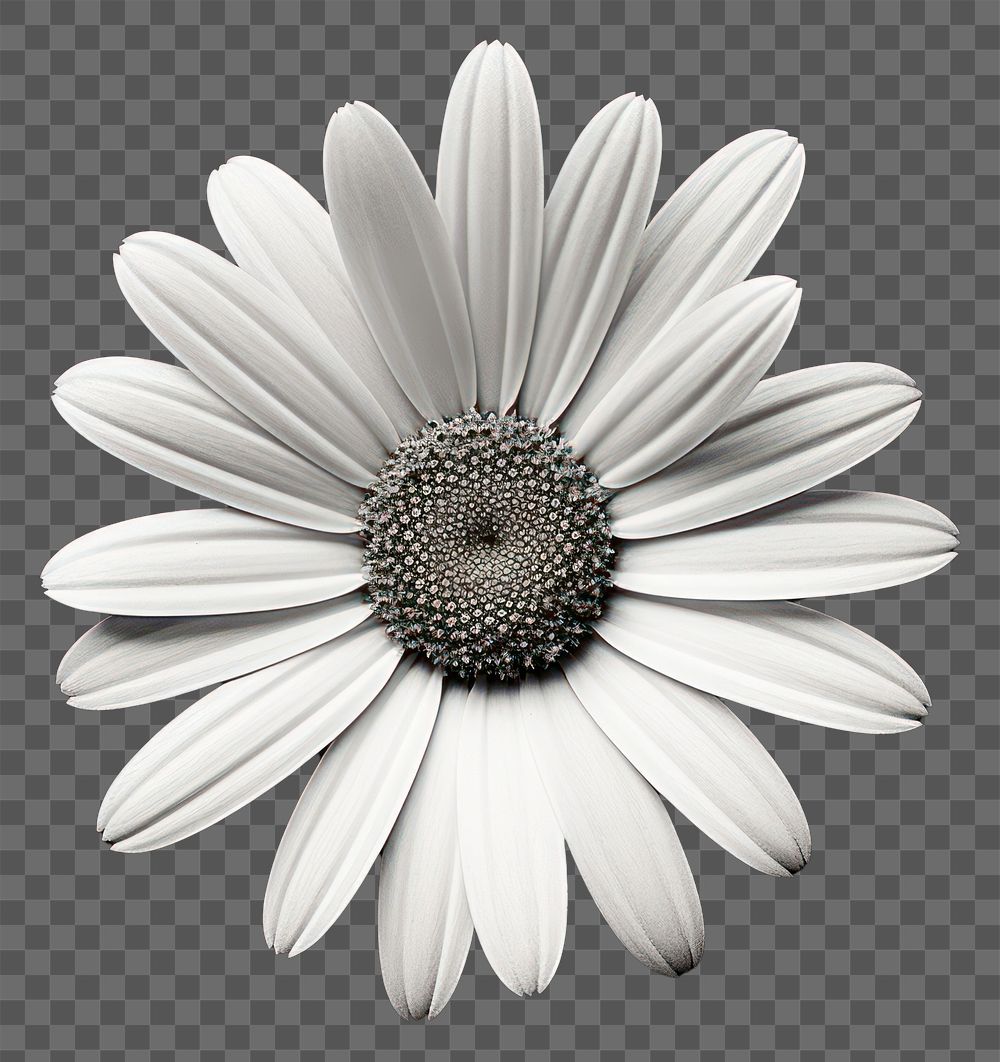 PNG Daisy flower petal plant white. AI generated Image by rawpixel.