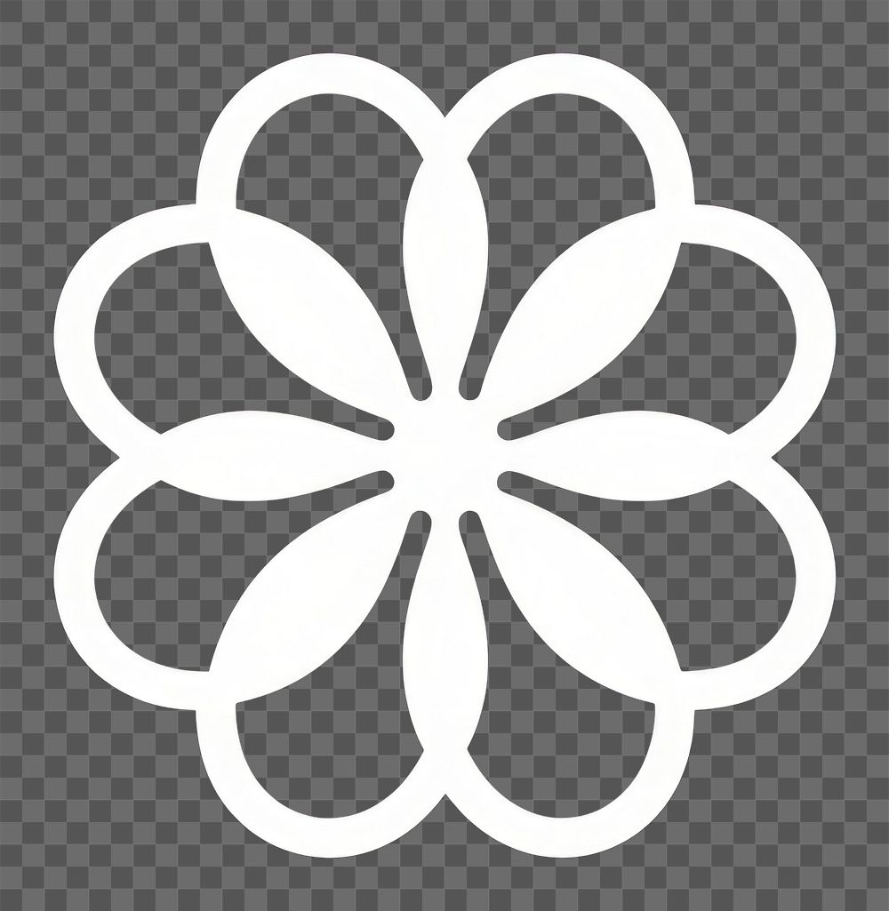 PNG Quatrefoil logo flower shape. AI generated Image by rawpixel.