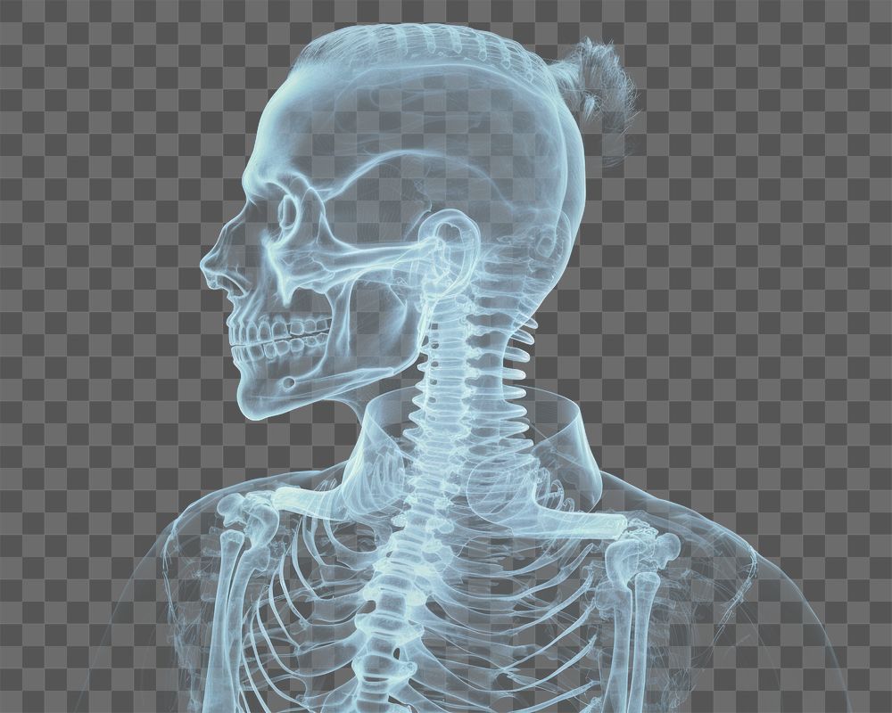 PNG X-ray radiography headshot portrait. AI generated Image by rawpixel.
