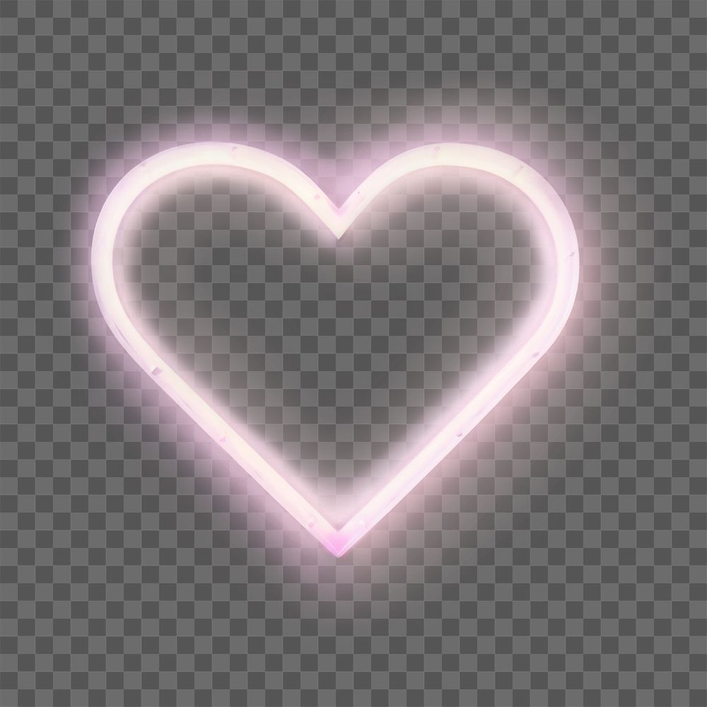 PNG Pastel neon heart backgrounds light illuminated