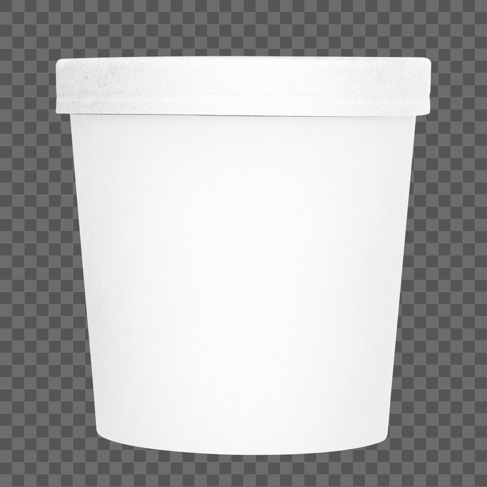 Blank ice-cream container png sticker, transparent background