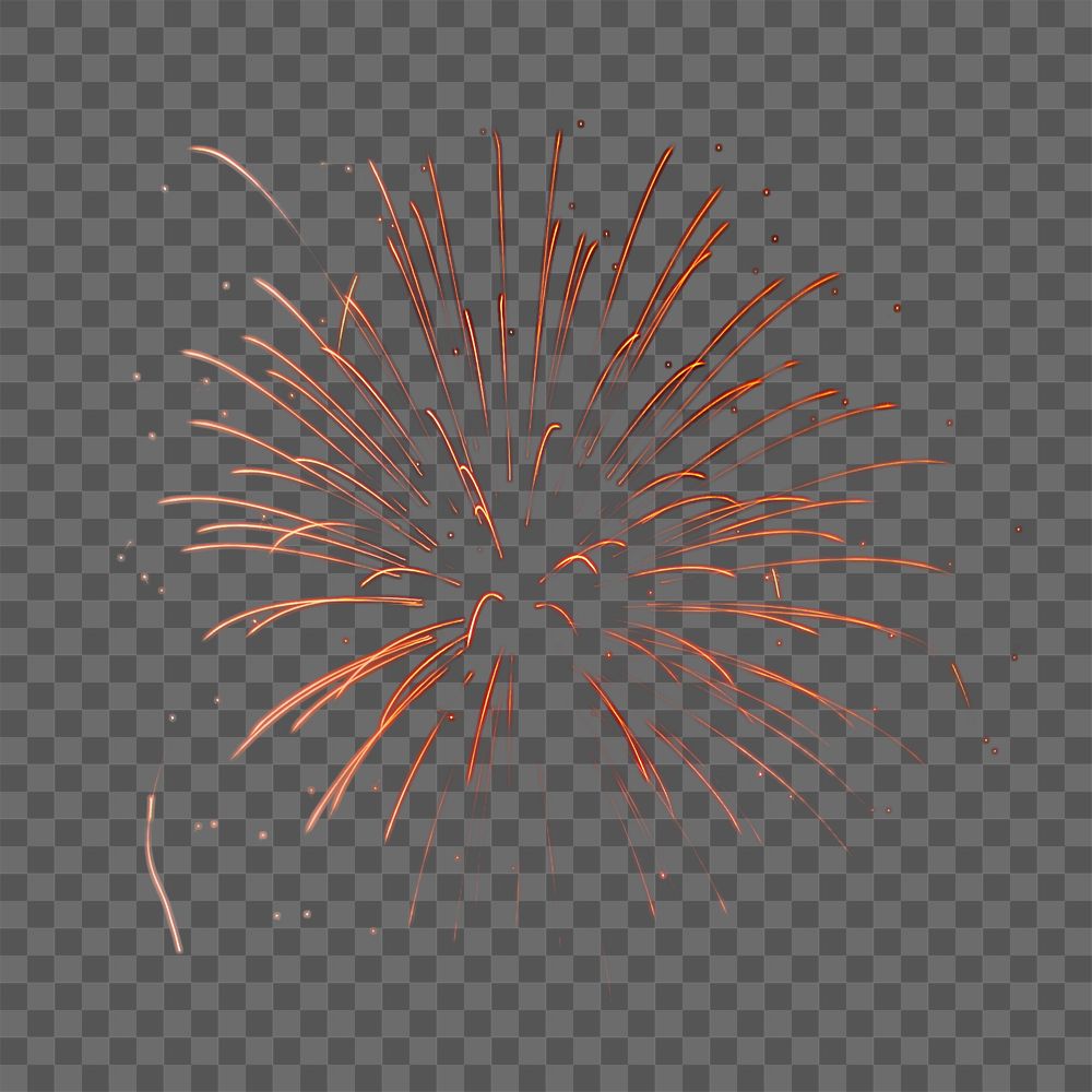 PNG Festive fireworks, collage element, transparent background