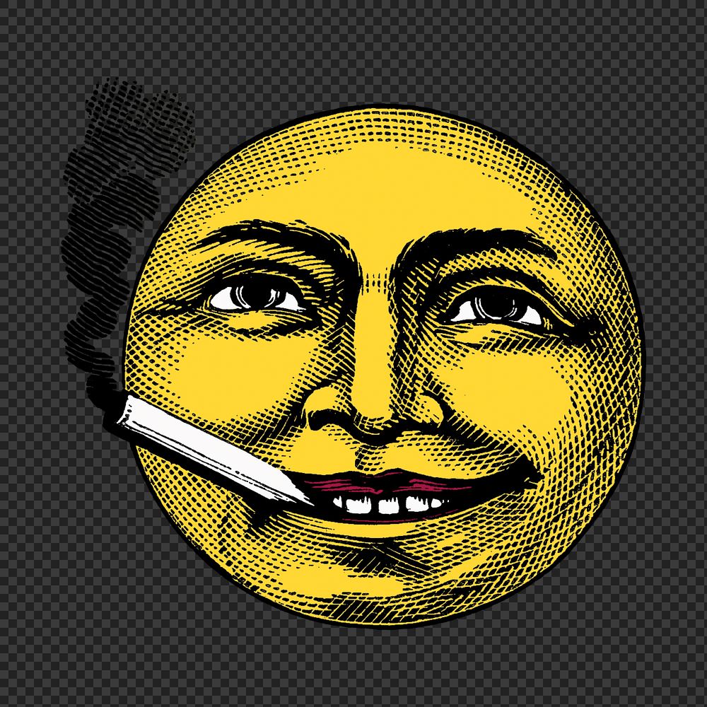 Smoking man's face png illustration by W. Duke, Sons & Co., transparent background. Remixed by rawpixel.