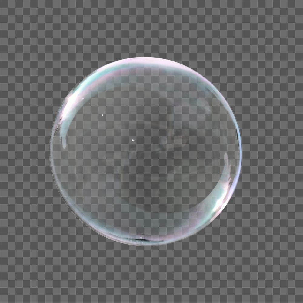 Png soap bubble, isolated object, transparent background