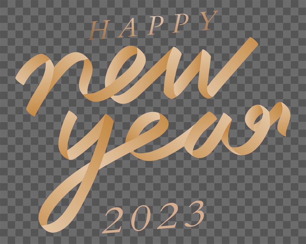 Happy New Year 2023 Png Free Png Sticker Rawpixel - Gambaran