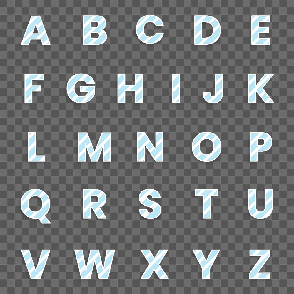 Png abc letter set typography