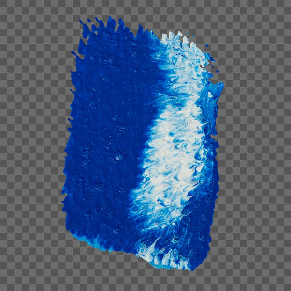 Blue brush stroke sample transparent png