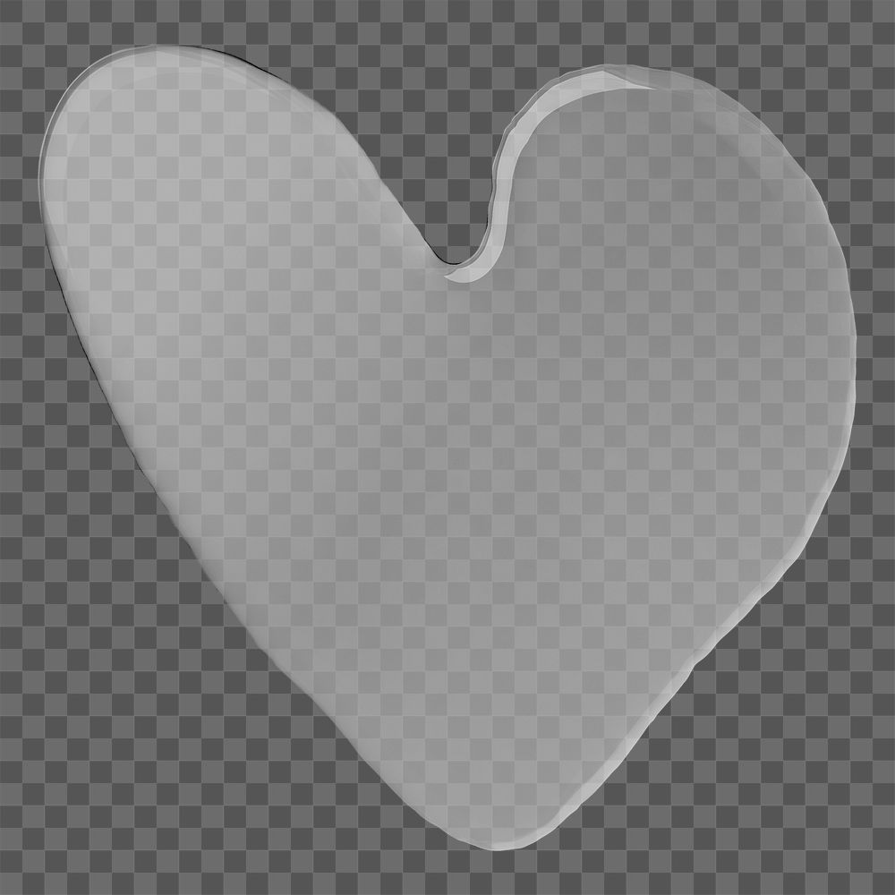 Heart water png, liquid shape sticker