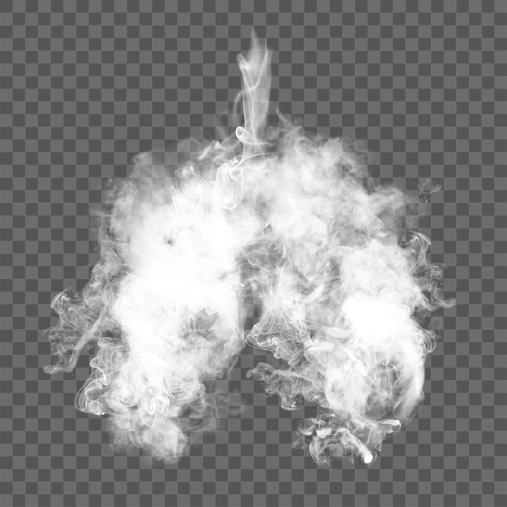 Lung cancer png element, smoke and pollution related illness