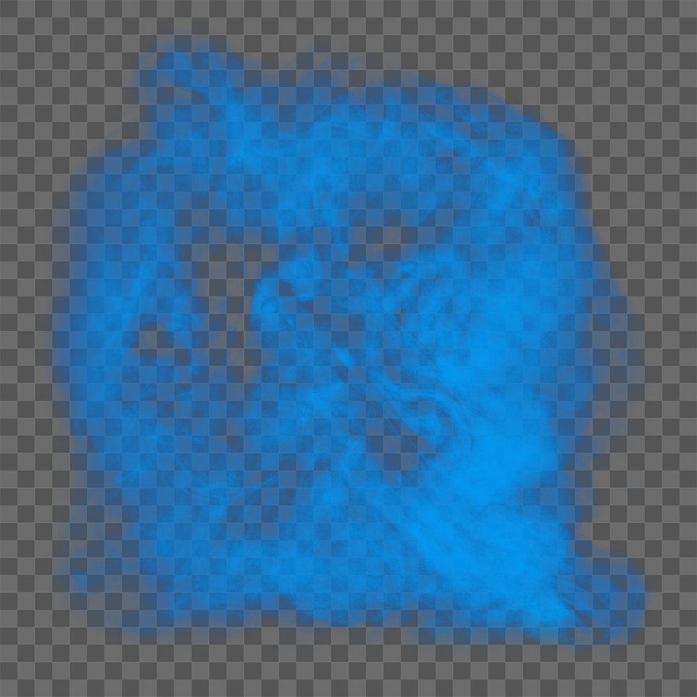 Blue smoke png background, transparent design 