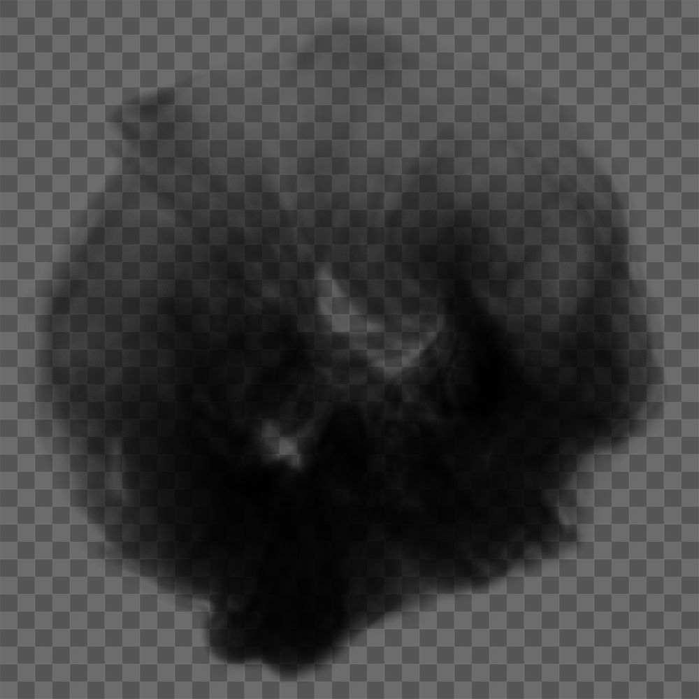 Black smoke png textured effect, abstract design