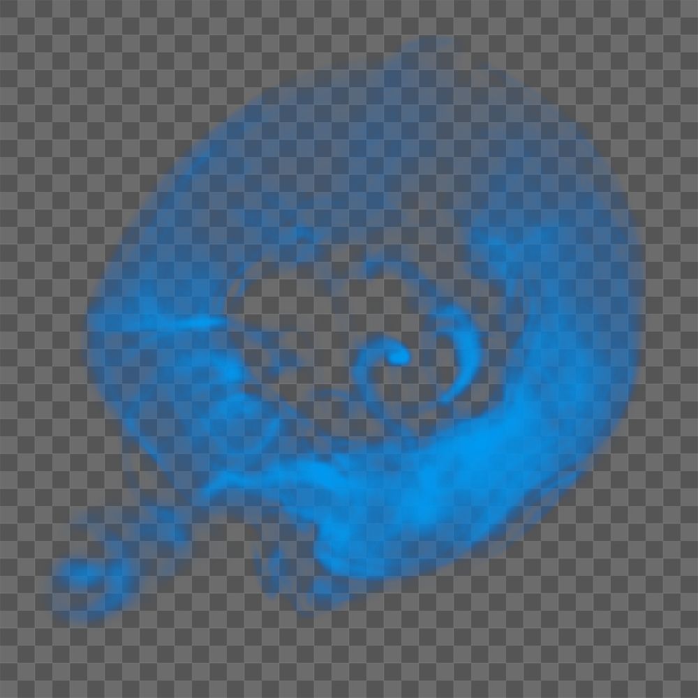 Blue smoke png textured element, abstract design
