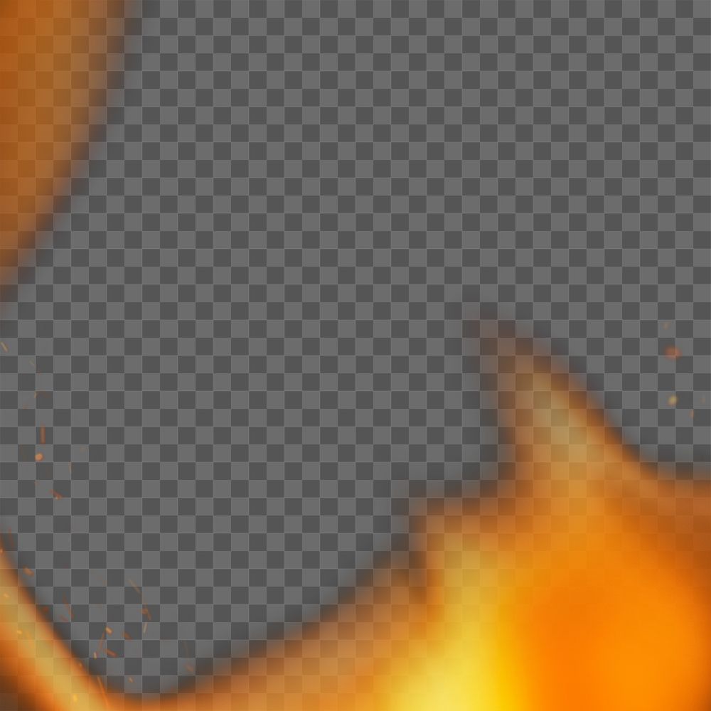 Flame png border background, burning fire, animated graphic