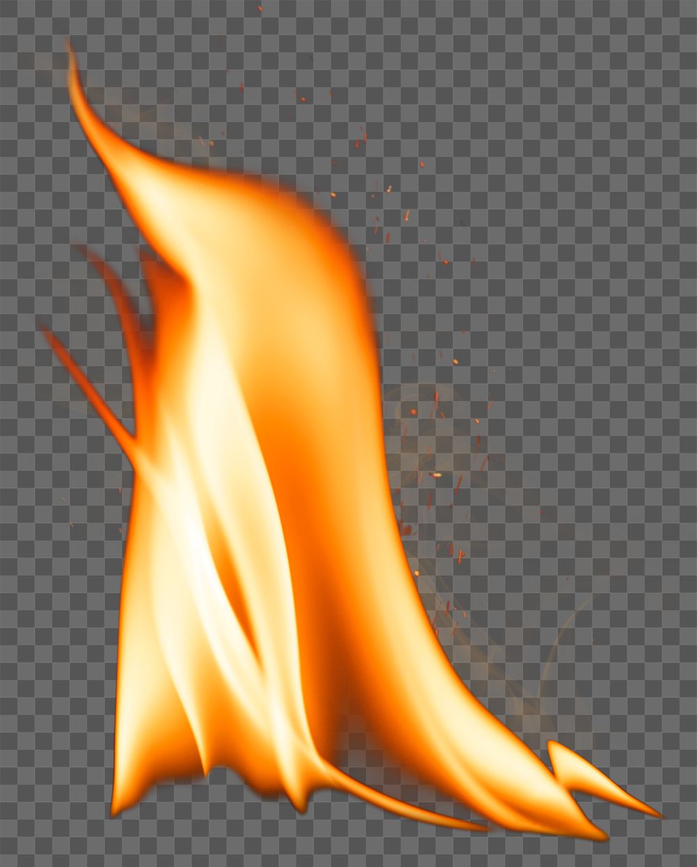 Campfire flame png sticker, realistic burning fire transparent image