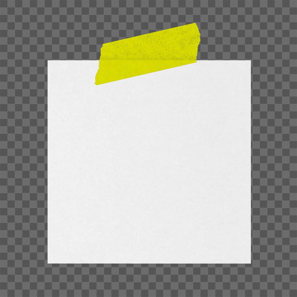 Simple png note paper sticker, transparent background