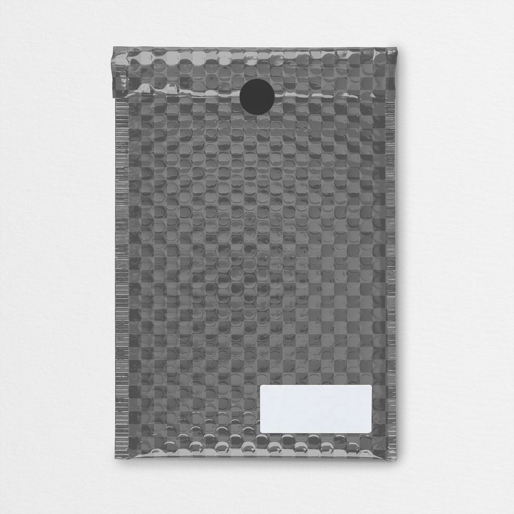 Mailer bag png mockup transparent, shipping product packaging design